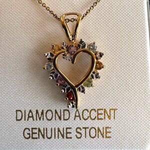 14KT Gold over Sterling Silver with Genuine Stones (including diamonds)